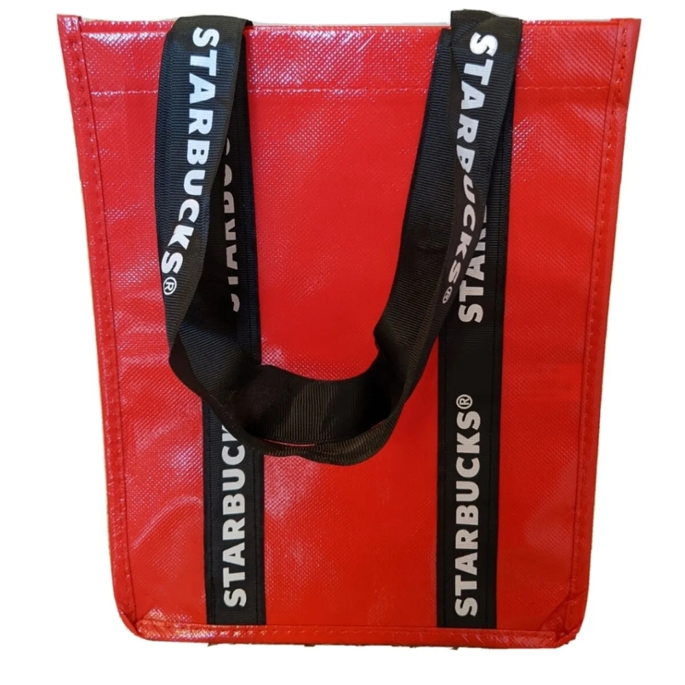 NWT Starbucks Small Red and Black Reusable Bag